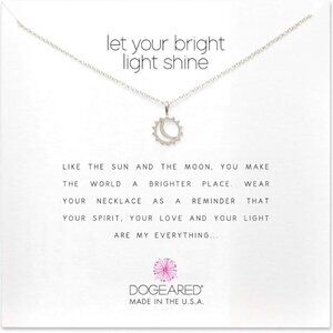 Dogeared Let Your Bright Light Shine Reminder 16"-18" Necklace (Sterling Silver)